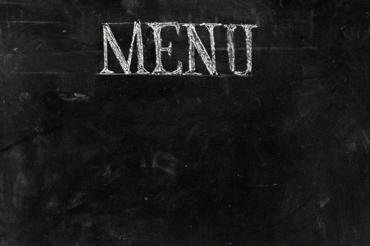 black halloween menu