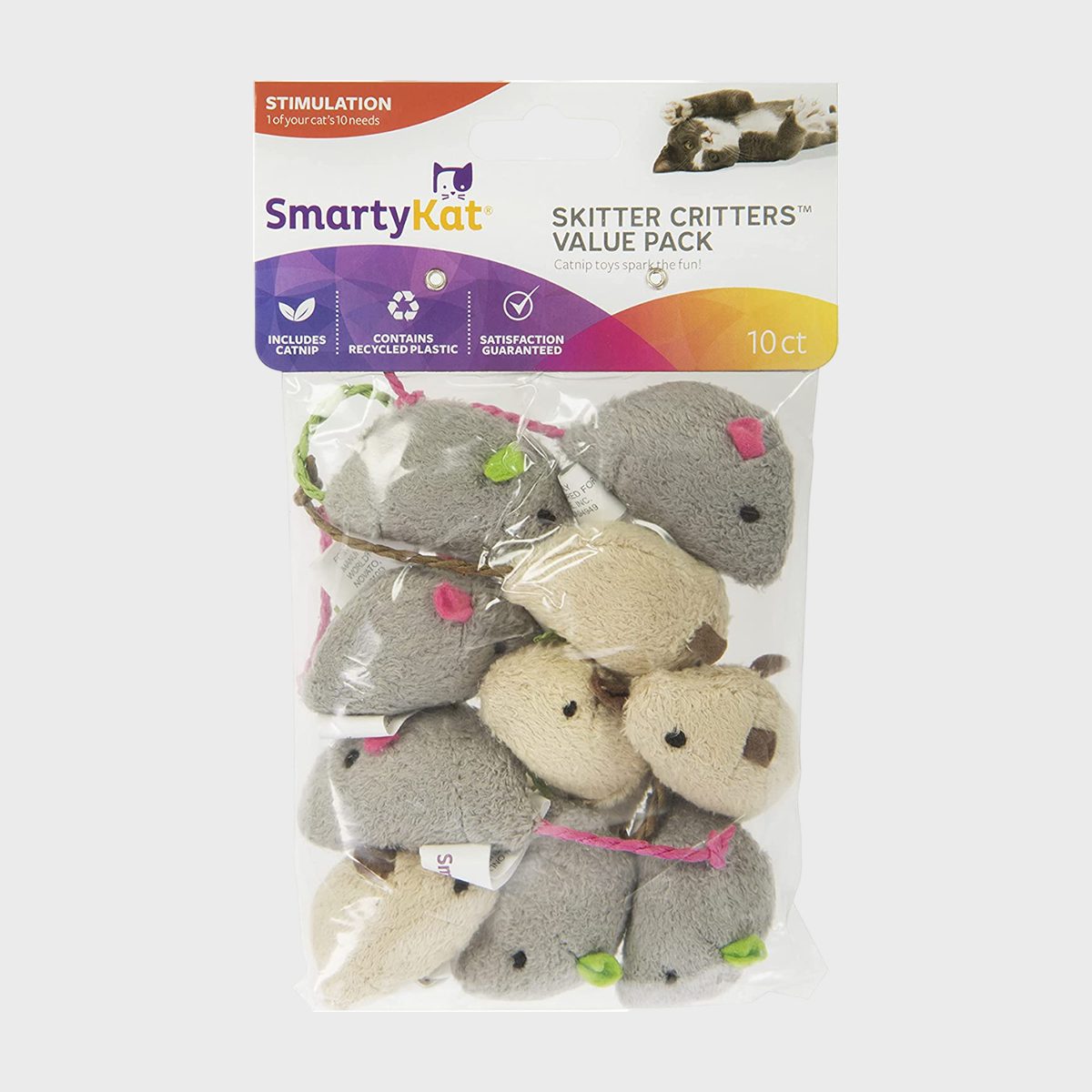 Smartykat Skitter Critters Catnip Mouse Toys