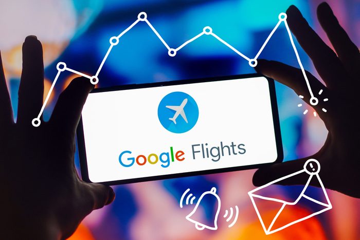 Google Flights on a mobile phone screen