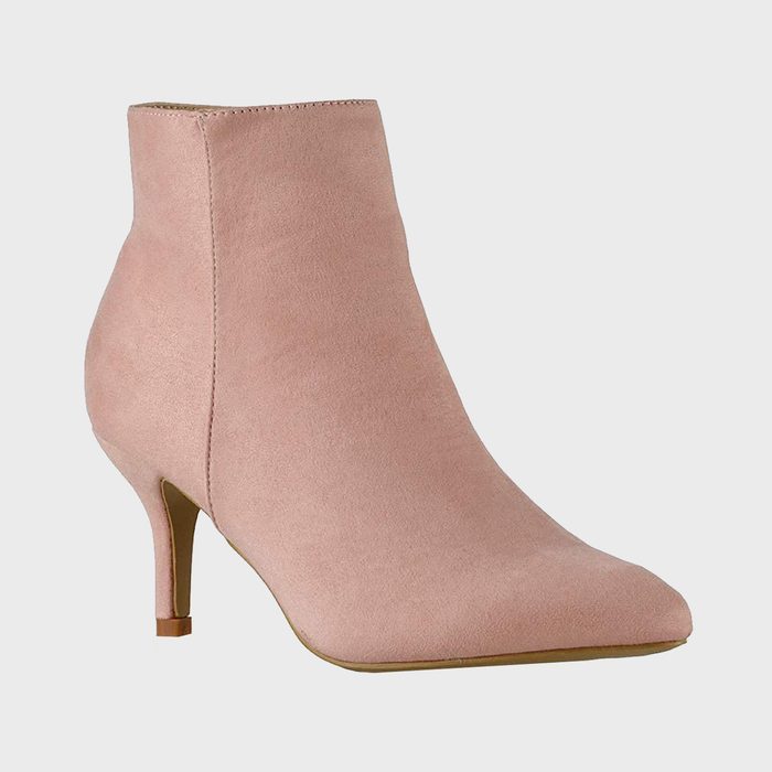 Essex Glam Pointy Kitten Heeled Booties