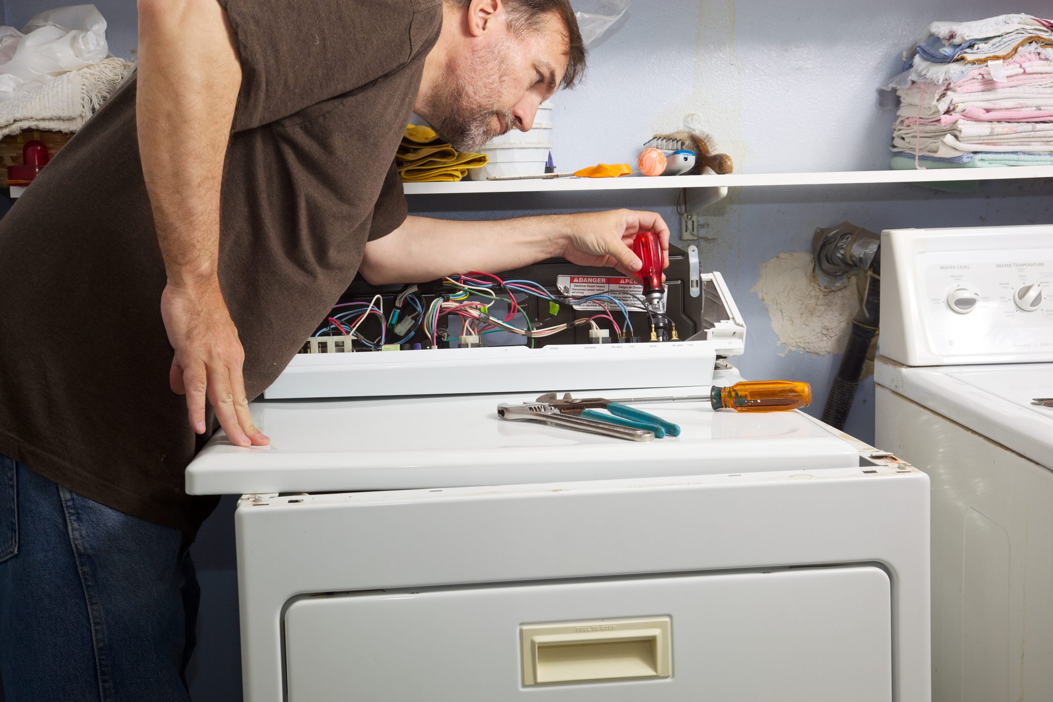 Clothes Dryer Repair in Laundry Room