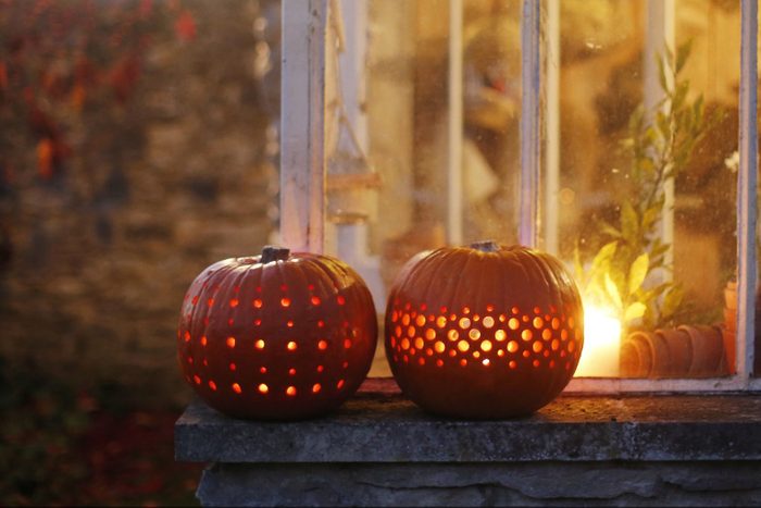 decorated halloween pumpkins