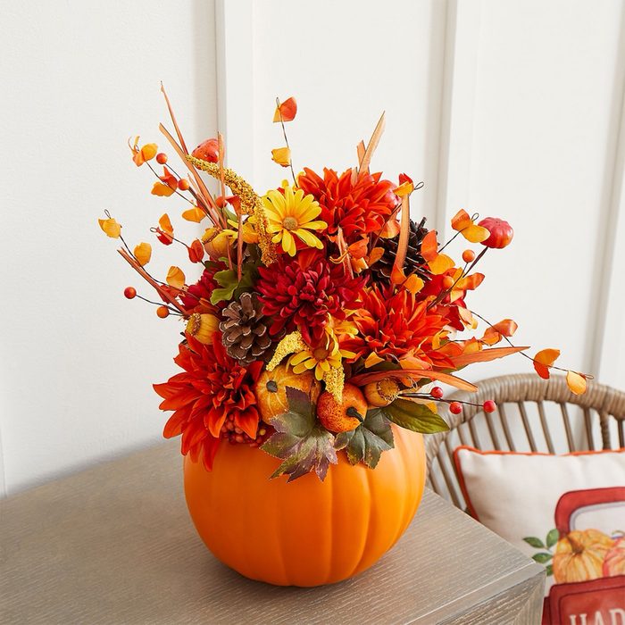 Orange Pumpkin Arrangement