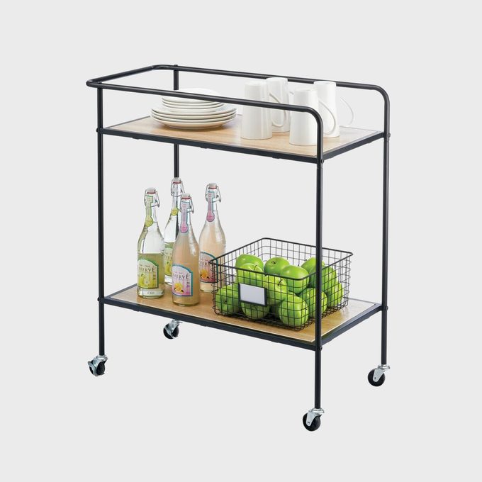 Mdesign Portable Rolling Bar Cart Organizer