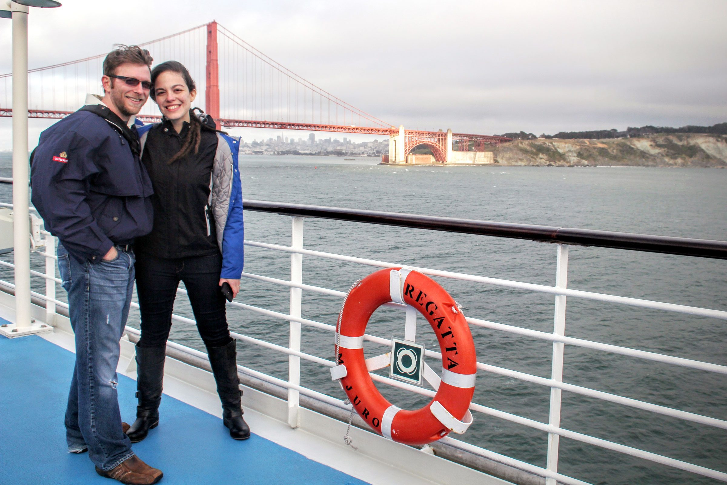 On Regatta Deck Passing Golden Gate Bridge Courtesy Billy Hirsch