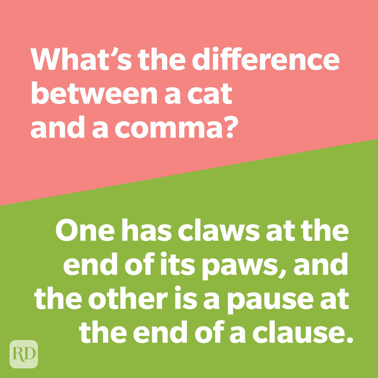 Whats The Difference Joke Cat Vs Comma