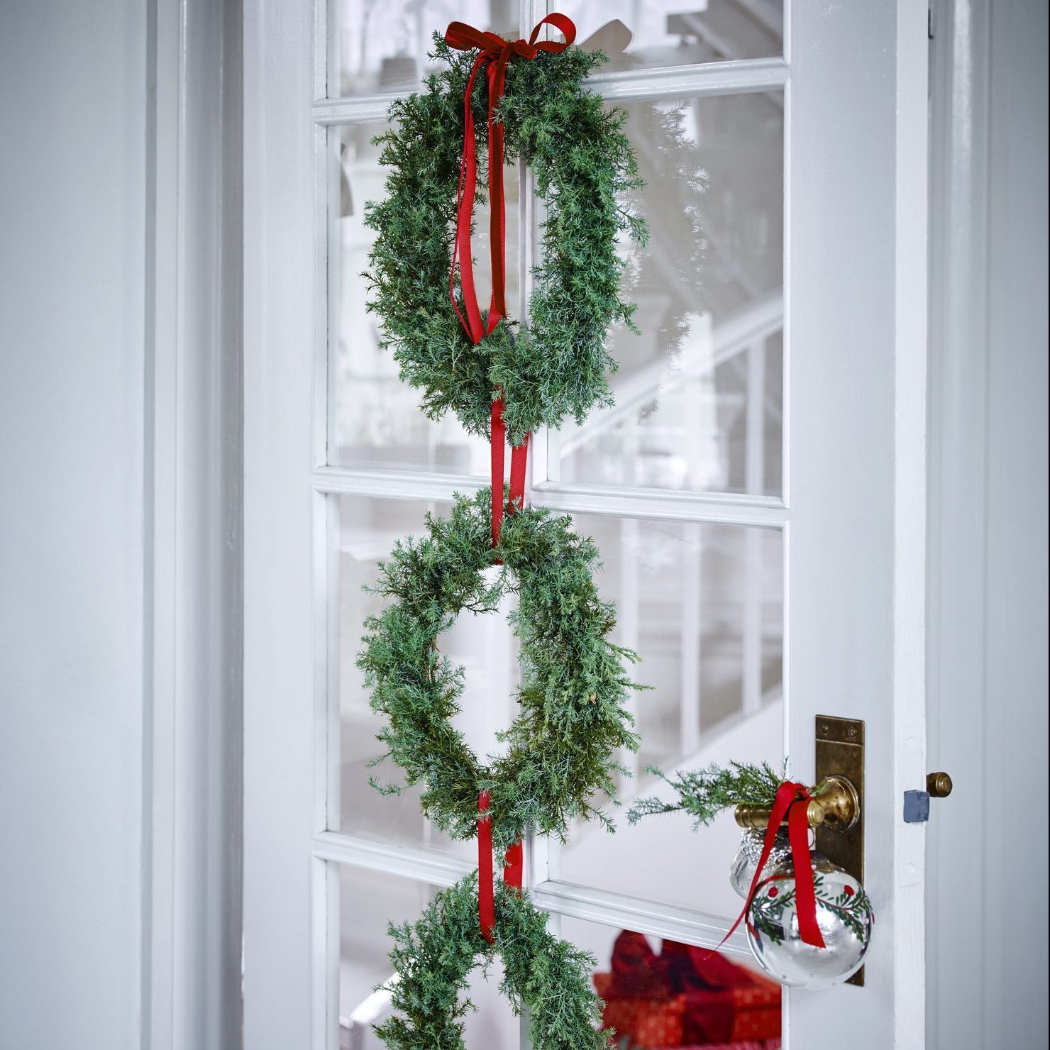 Christmas tripple wreath decoration