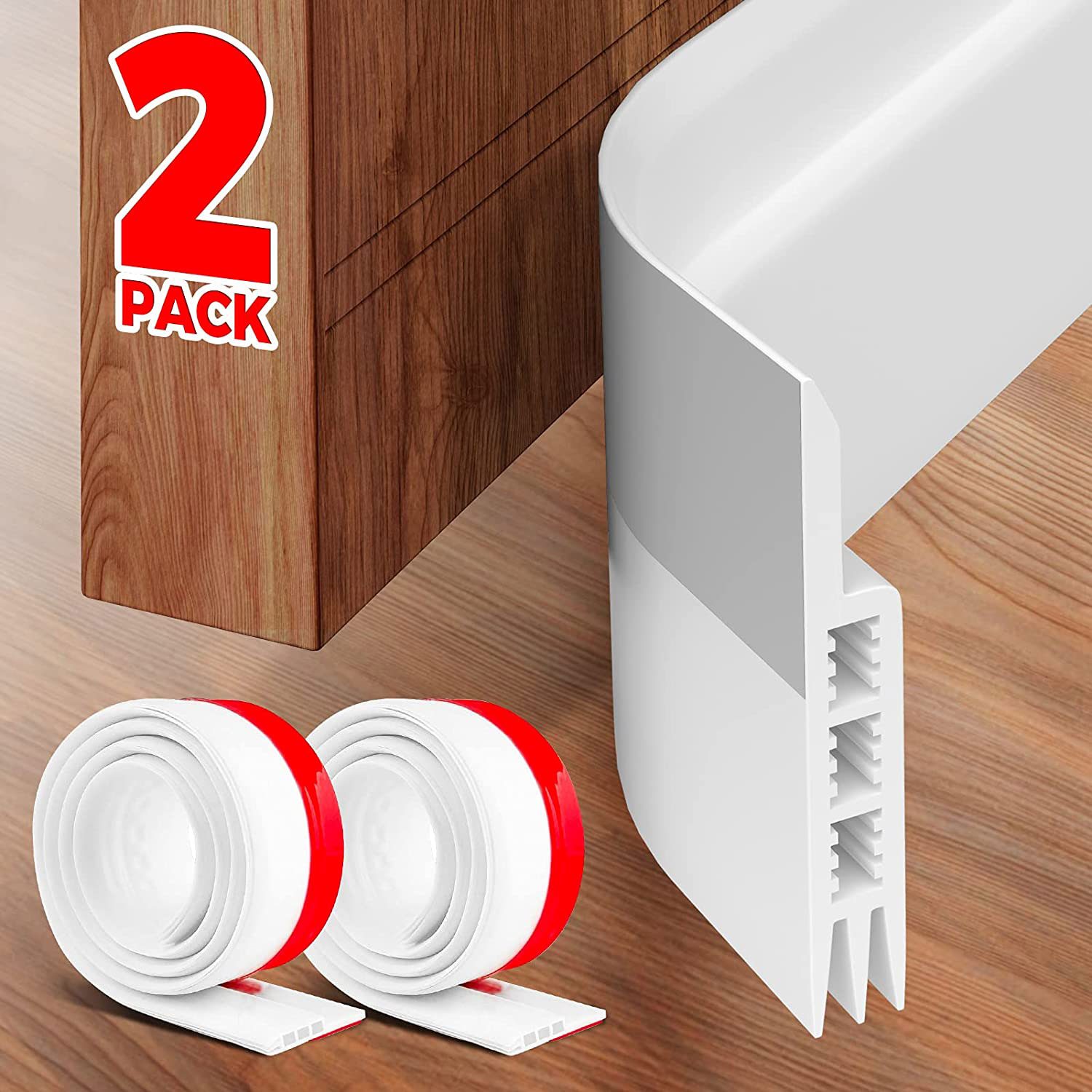 Holikme 2 Pack Door Draft Stopper Under Door Draft Blocker