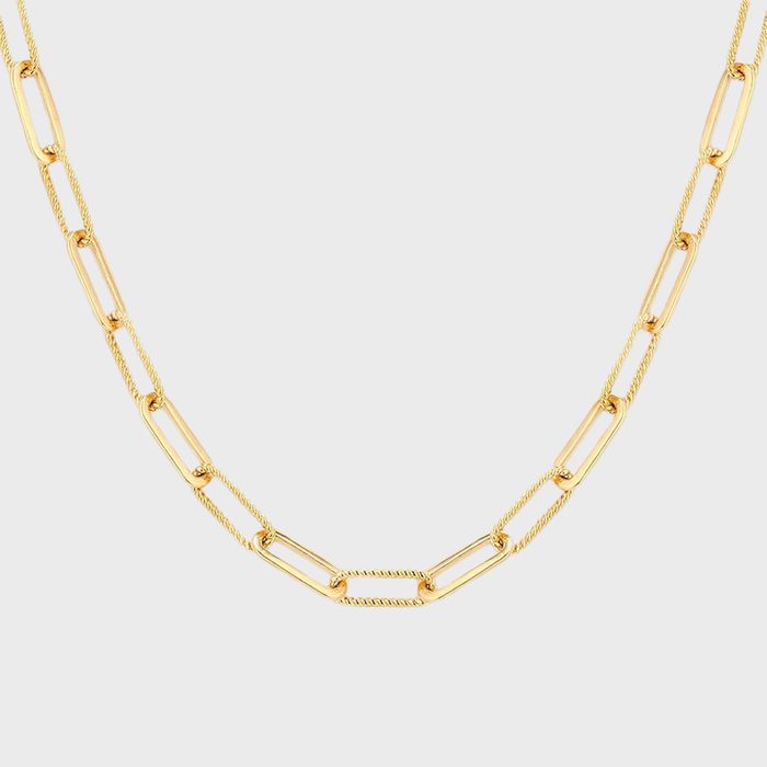 Paperclip And Rope Chain Necklace