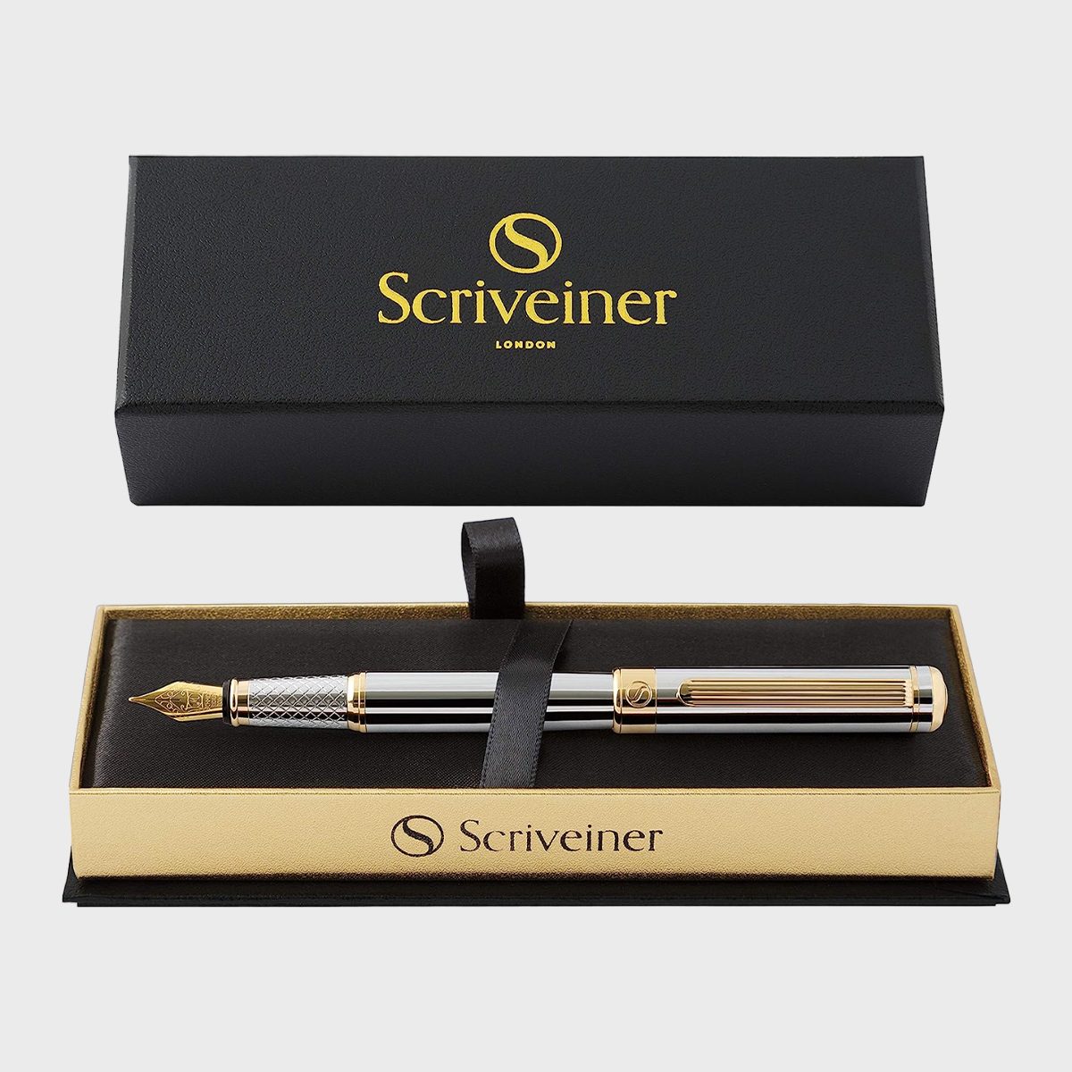 Scriveiner Silver Chrome Fountain Pen