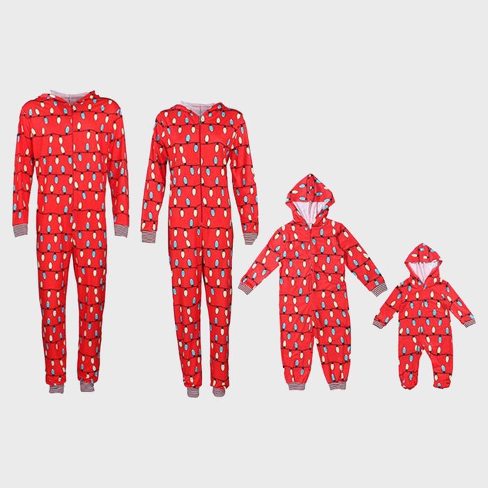 Walmart Bebiullo Hooded One Piece Family Pajamas