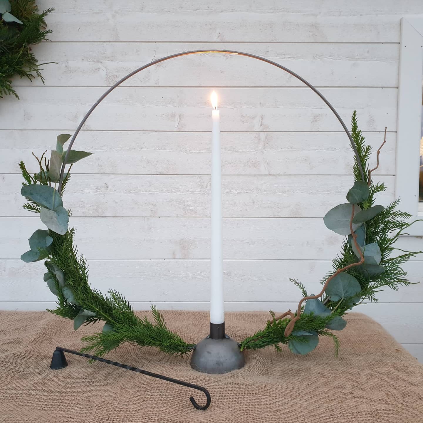 Candle Christmas wreath