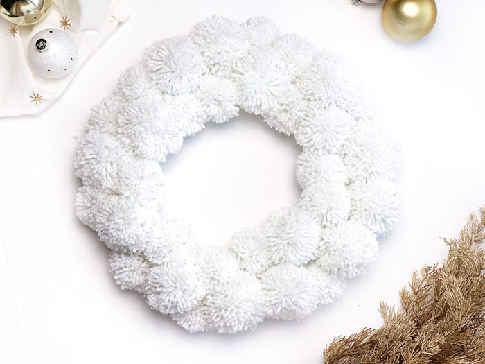 Pom Pom Christmas Wreath