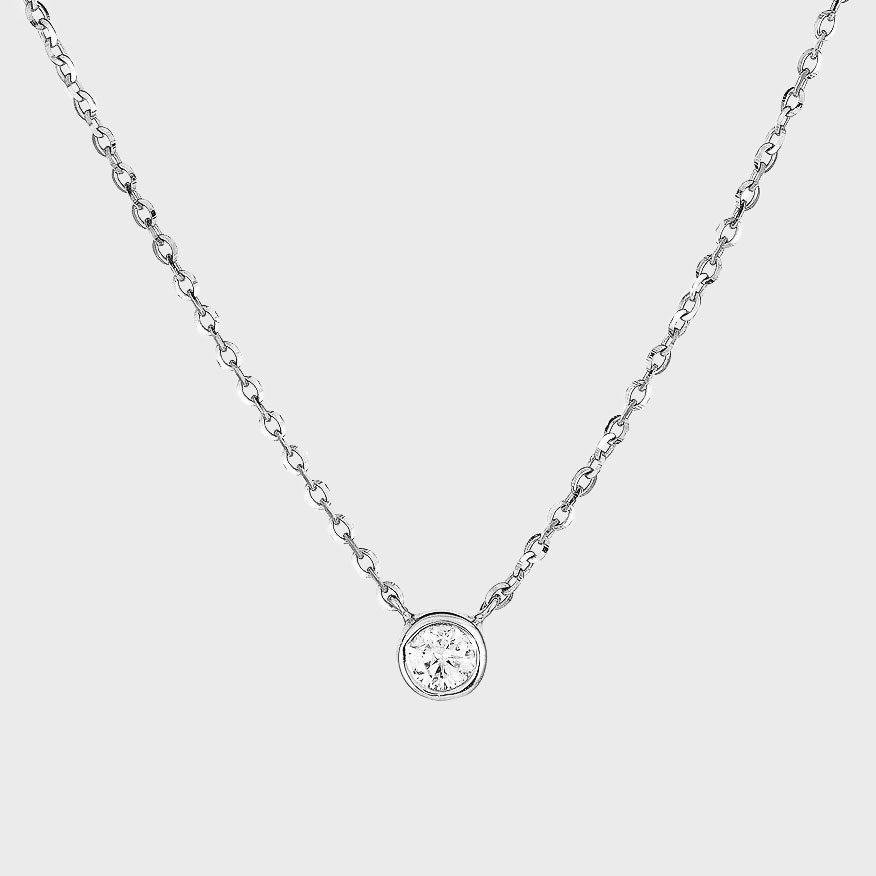 R. Chiara Single Diamond Bezel Necklace