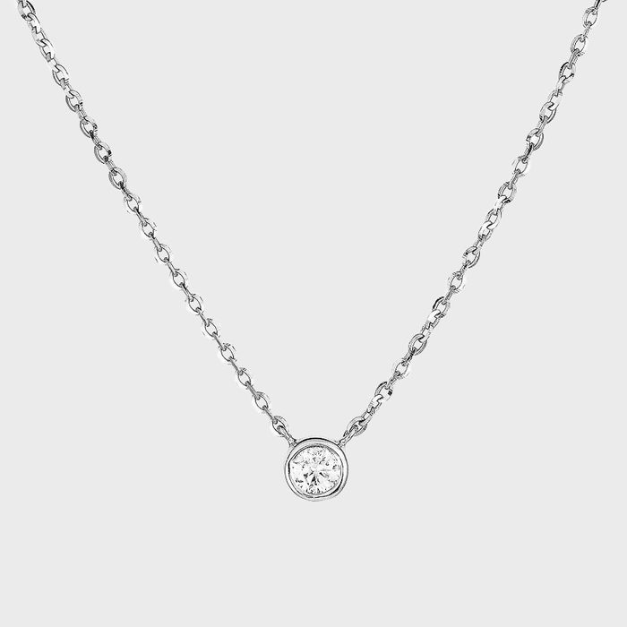 R. Chiara Single Diamond Bezel Necklace