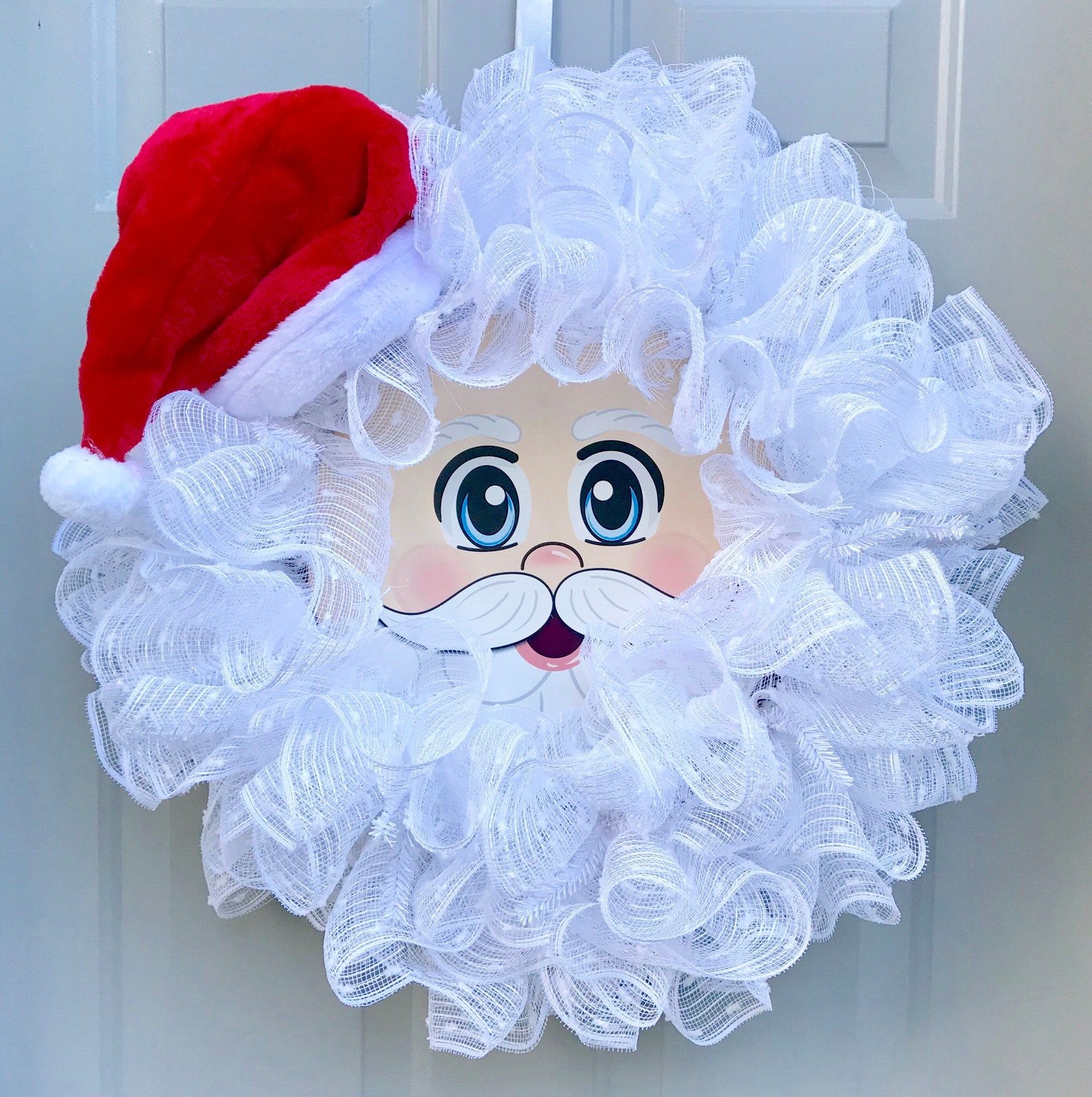 Smiling Santa Wreath