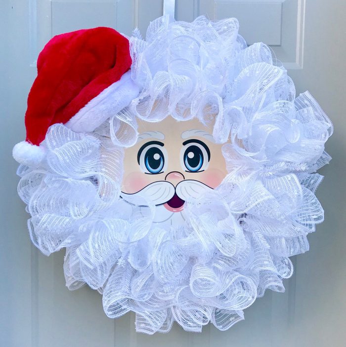 Smiling Santa Wreath