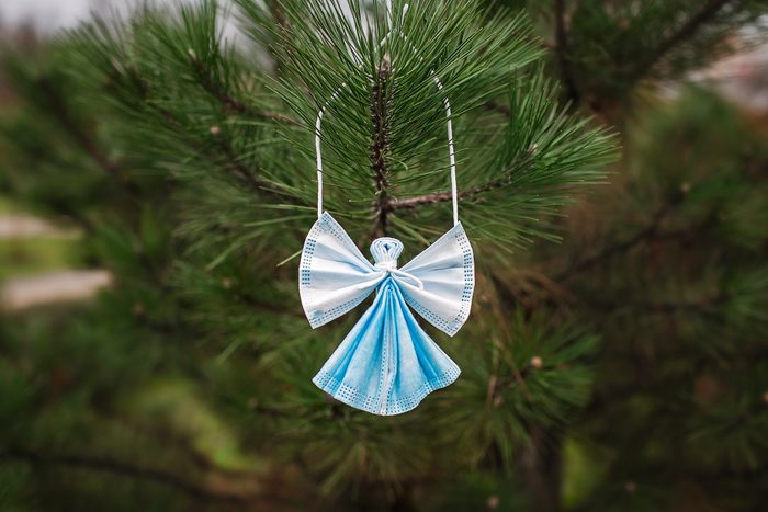 DIY angel made with medical mask