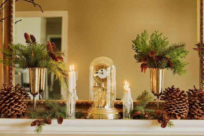Mantelpiece with Christmas decor