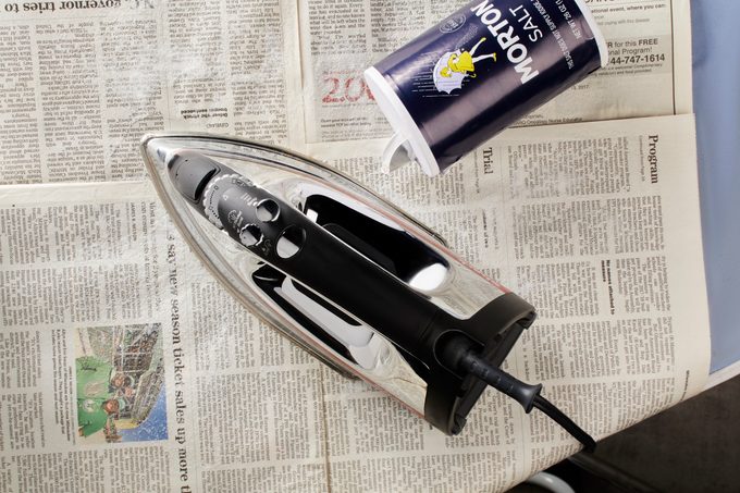 Iron And Salt On Newspaper