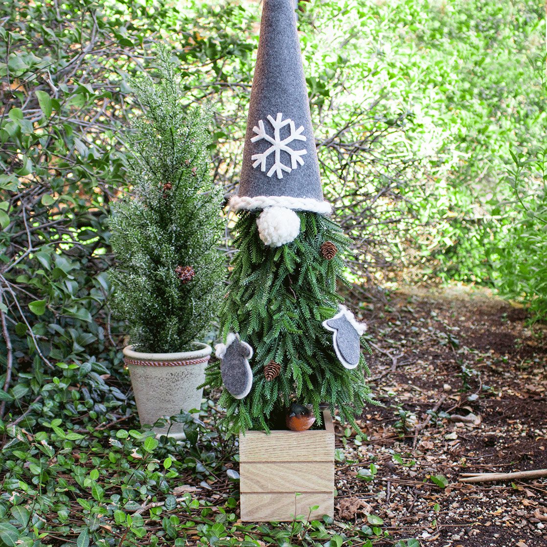 Mini Scandinavian Gnome Tree Holiday Decor