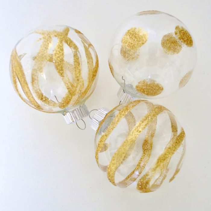Mod Podge Glitter Christmas Ornaments