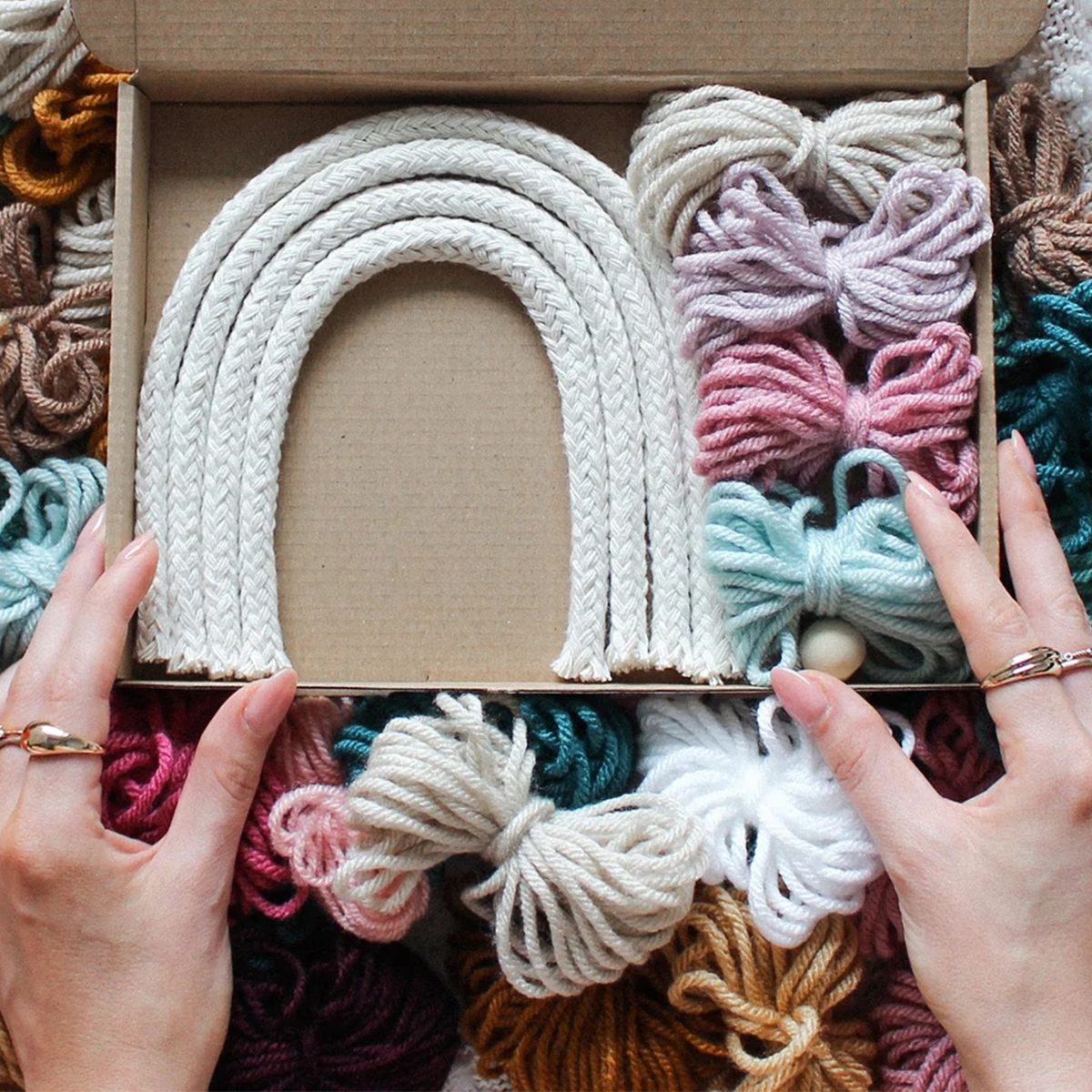 Make Your Own Rainbow Macrame Kit