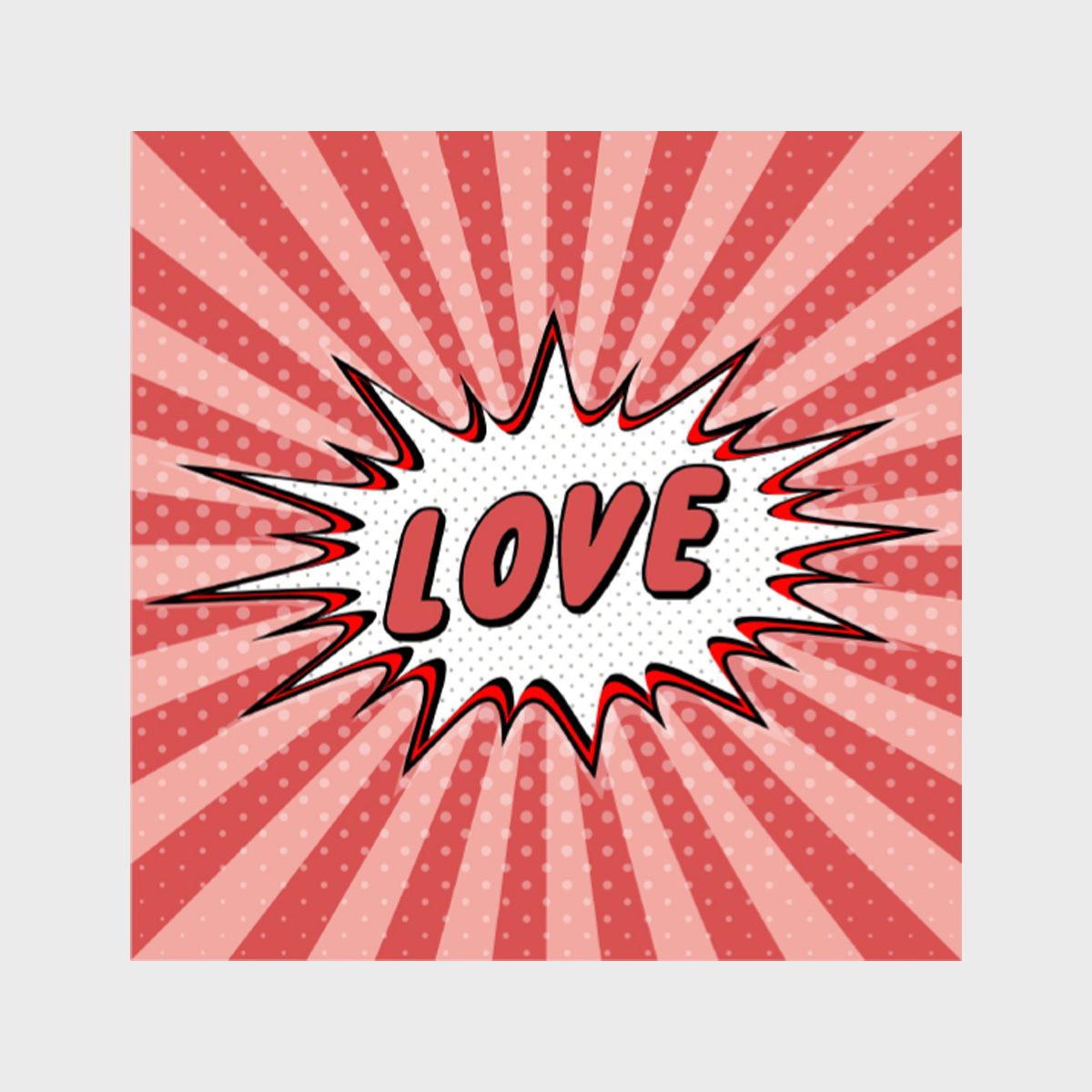 Comic Style Valentine's Day Card