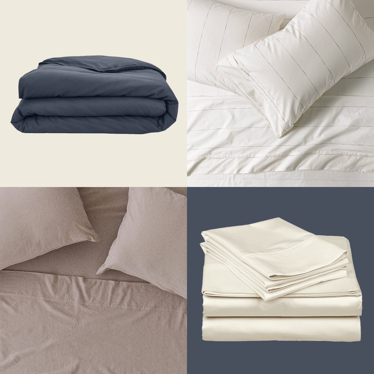 Cotton Sheet Sets grid collage