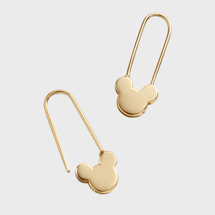 Disney 18 K Gold Sterling Silver Safety Pin Earrings Ecomm Via Baublebar.com