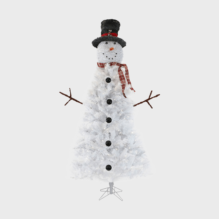 Fraser Hill Farm White Snowman Christmas Tree Ecomm Via Walmart.com