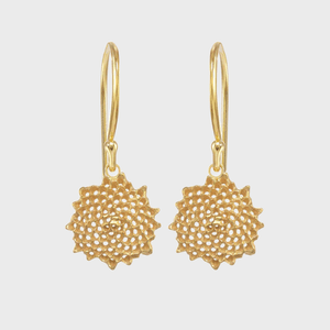 Mini Open Sunflower Earrings Ecomm Via Catherineweitzman.com