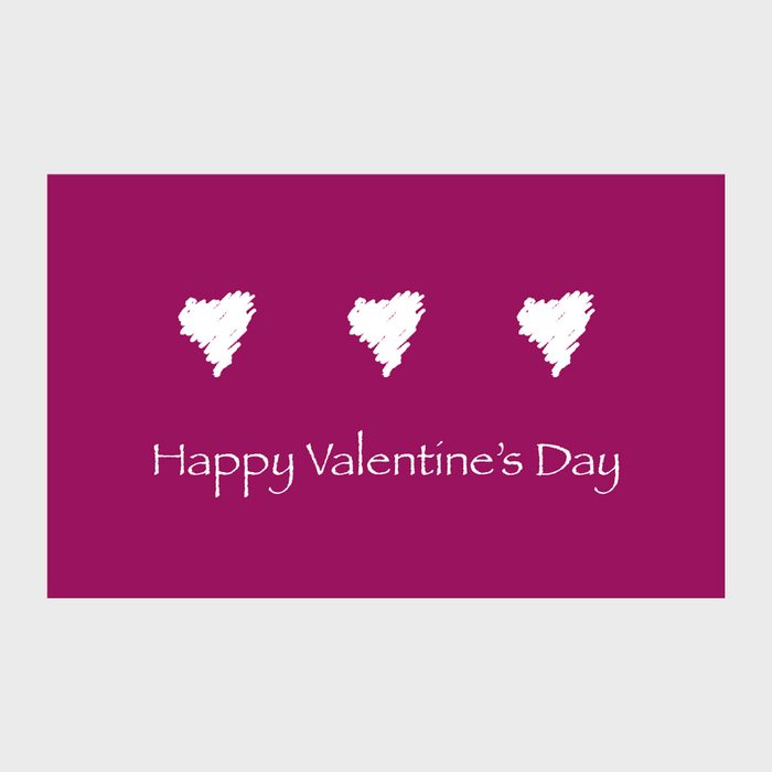 Purple Hearts Valentine's Day Card