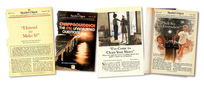 original pages of 4 memorable Reader's Digest stories