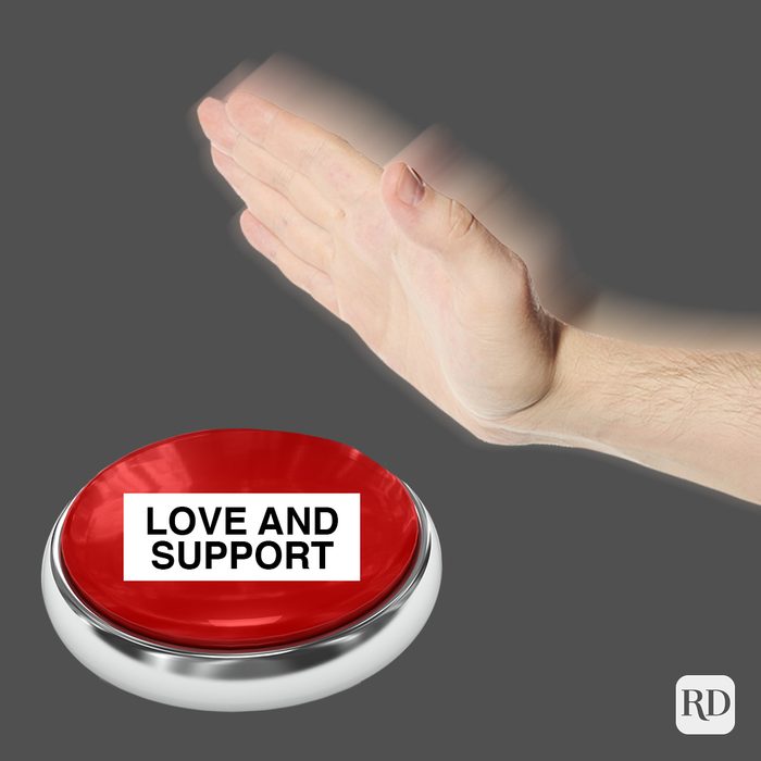 Love And Support Button