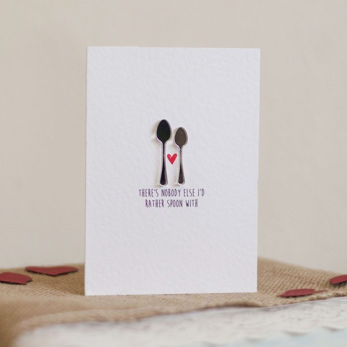 Nobody Else Id Rather Spoon With Valentines Day Card