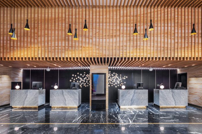 Reception in a luxury hotel in Moscow