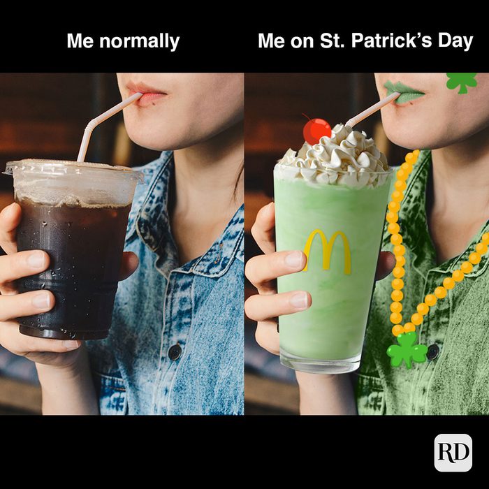 Me Normally. Me On St. Patricks Day Meme