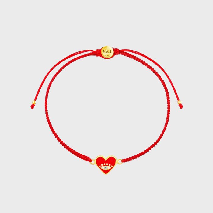 Karma And Luck Evil Eye Heart Charm Red String Bracelet Ecomm