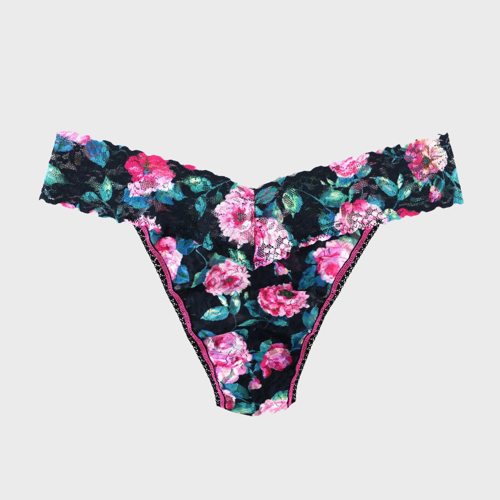 Printed Signature Lace Original Rise Thong Ecomm Via Hankypanky