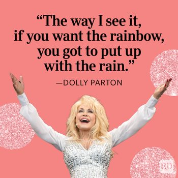 Dolly Parton quote above photo of Dolly Parton