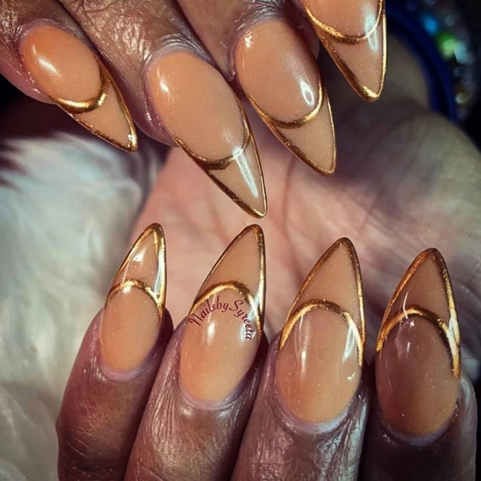 Embellished French Manicures Via Houseofnails206 Instagram.com