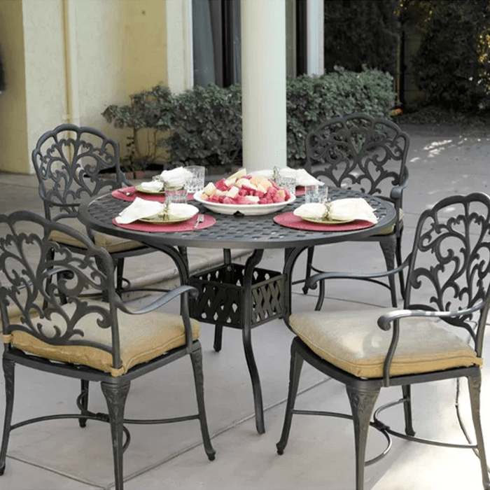 Carterton+metal+6+ +person+dining+table