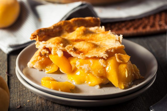 Homemade Warm Peach Pie