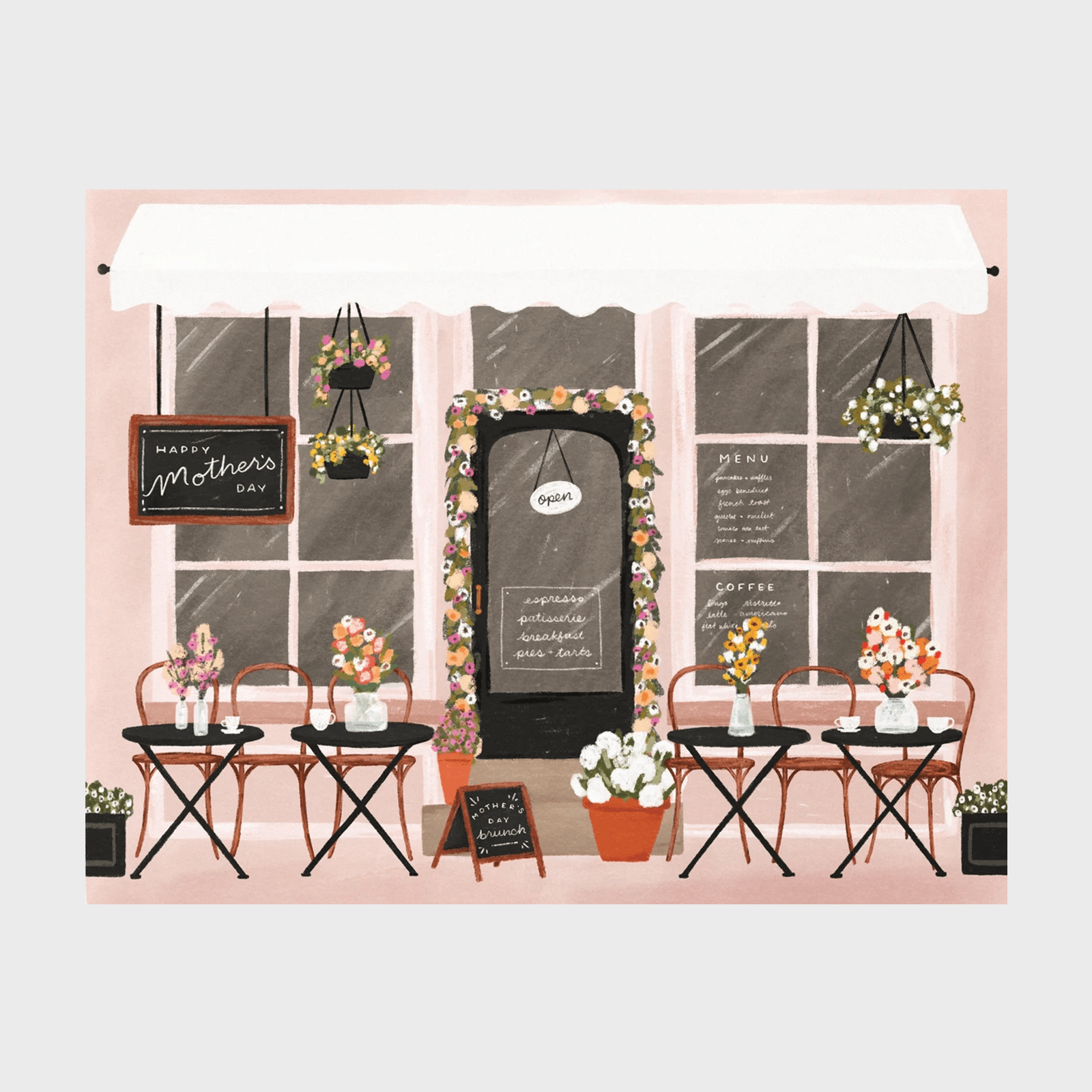 Mothers Day Illustrated Cafe Ecomm Via Etsy