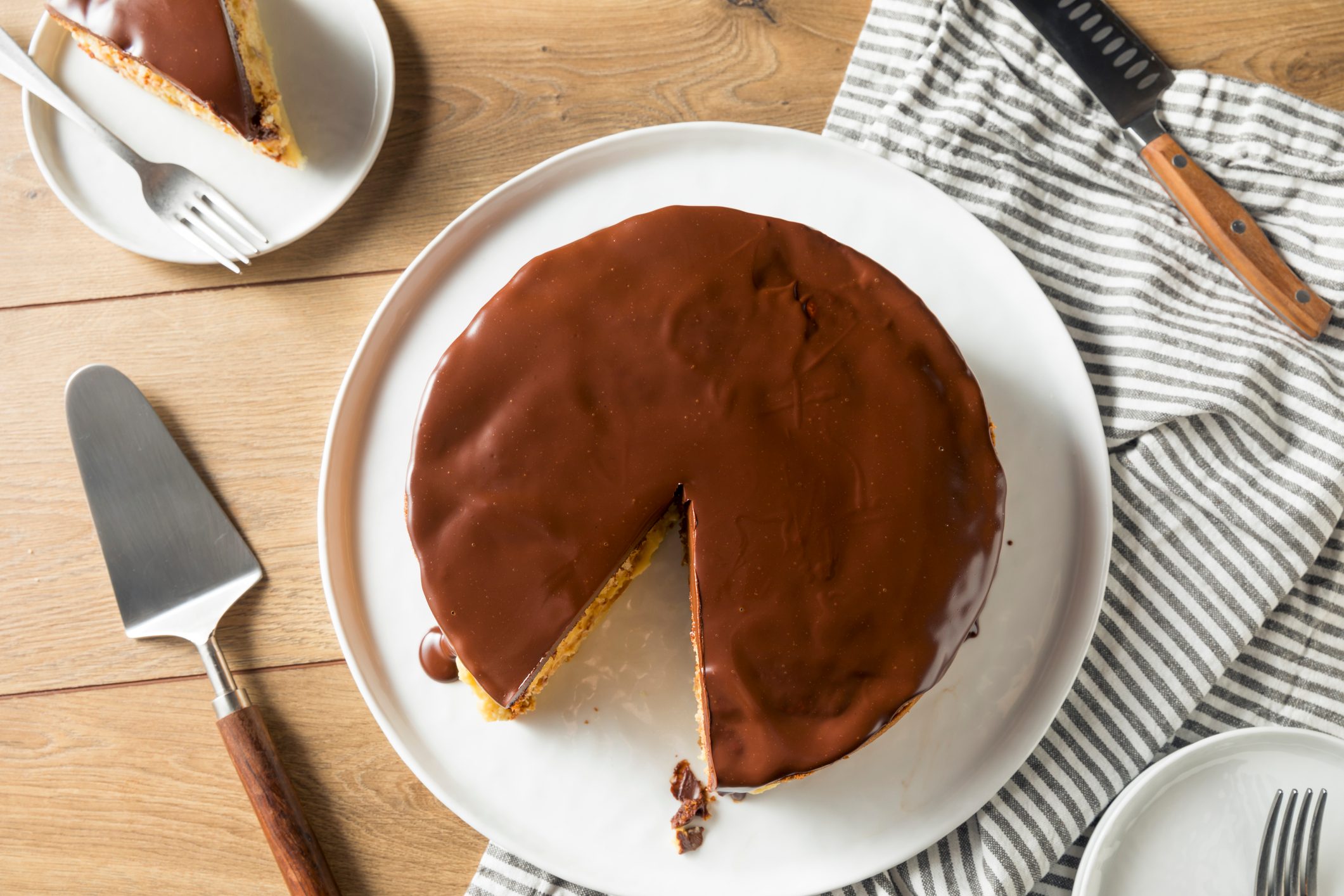 Homemade Chocolate Boston Cream Pie