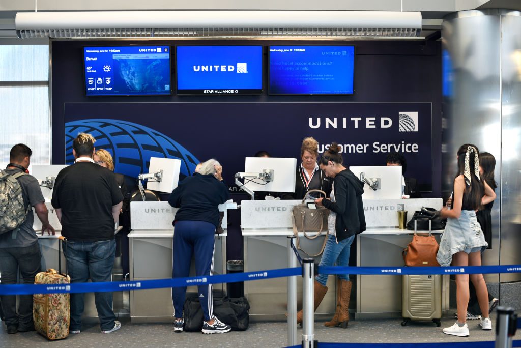 Scenes at Denver International Airport, Denver, Colorado USA