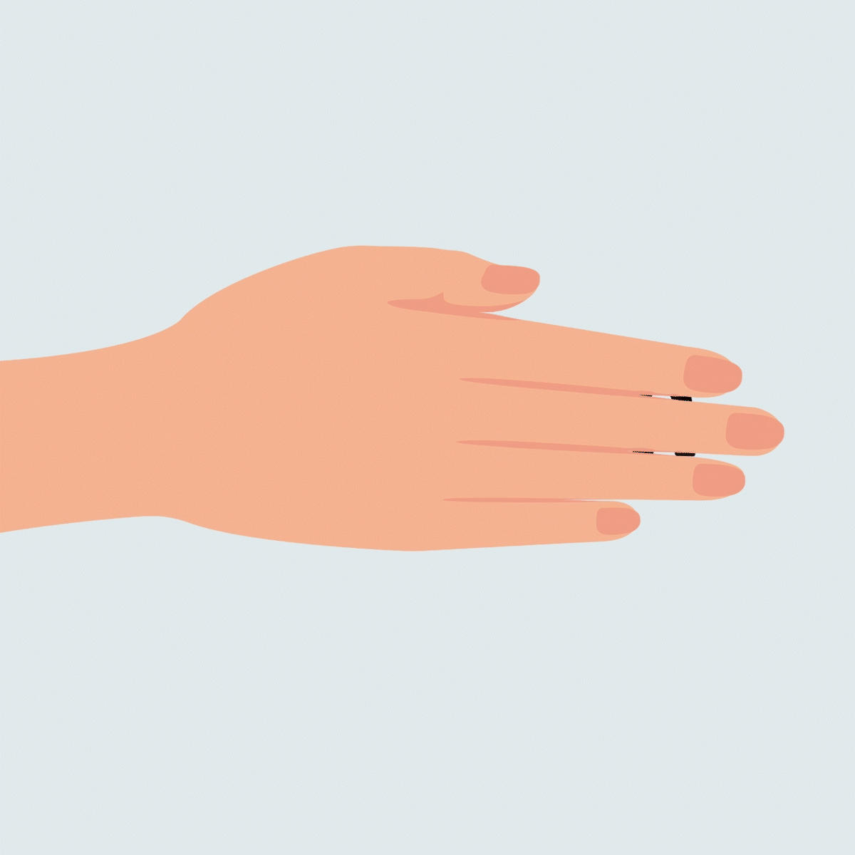 hand hiding something