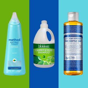 3 eco-friendly cleaning products lined up horizontally