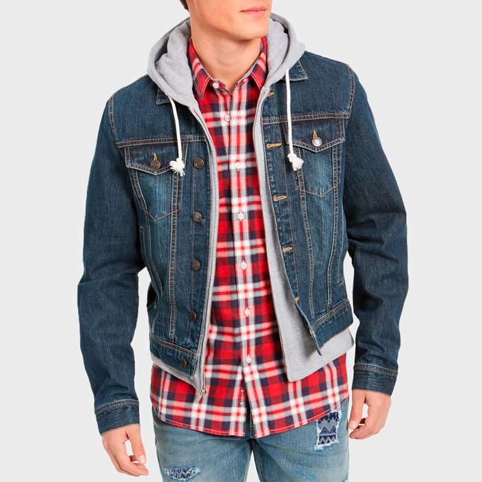 Sun And Stone Reeves Trucker Hooded Denim Jacket Via Merchant Macys.com